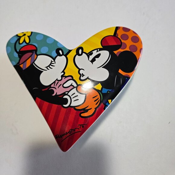 Disney Mickey & Minnie Heart Shaped Trinket Box - Picture 1 of 12